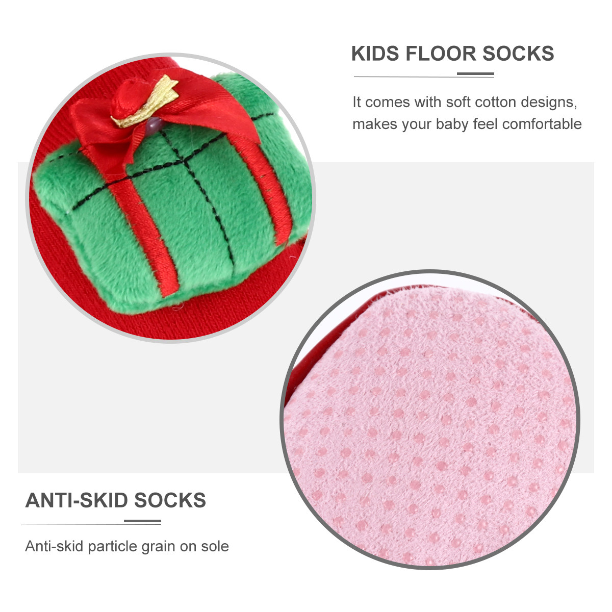 Unisex Baby Socks Non Slip - 1 para antypoślizgowych skarpetek dla małych