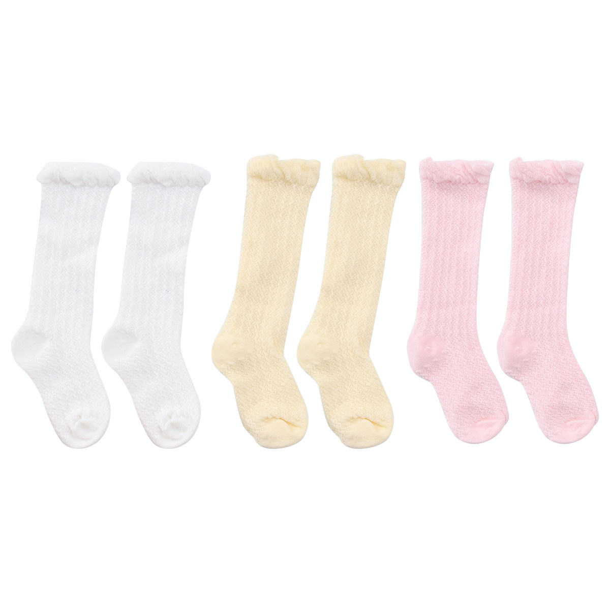 Unisex Baby Socks Non Slip - 3 pary długich skarpetek antykomarowych dla