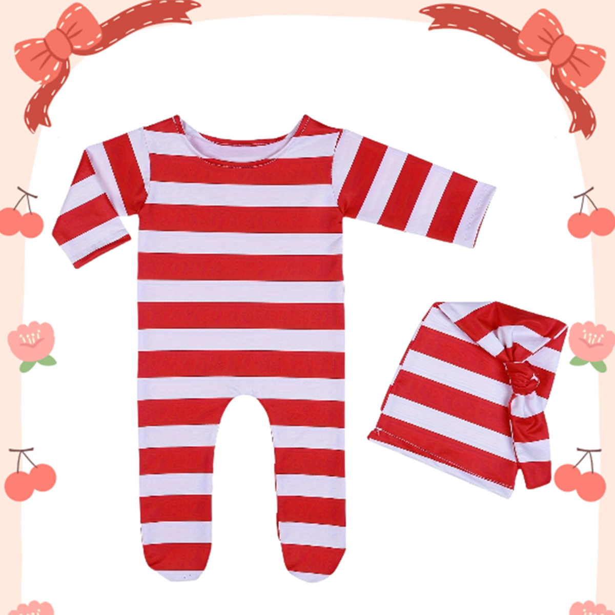 Czerwony kombinezon dla noworo – Infant Photography Props Outfit recenzja i cena